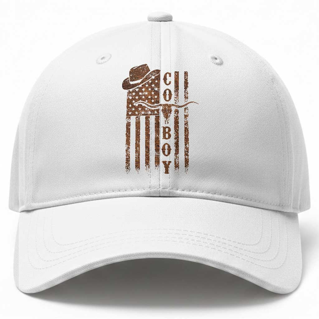 Retro Cowboy Baseball Cap USA Flag Texas Western Country Rodeo Southern TS10 Print Your Wear