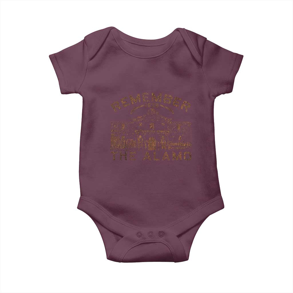 Remember The Alamo Baby Onesie Texas Souvenir History San Antonio Pride TS10 Maroon Print Your Wear