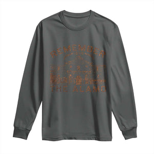 Remember The Alamo Long Sleeve Shirt Texas Souvenir History San Antonio Pride TS10 Dark Heather Print Your Wear