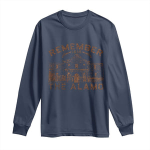 Remember The Alamo Long Sleeve Shirt Texas Souvenir History San Antonio Pride TS10 Navy Print Your Wear