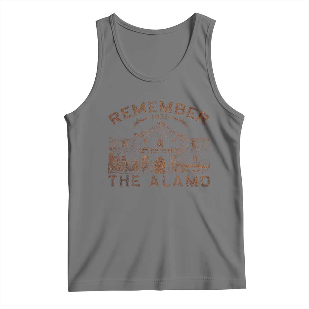 Remember The Alamo Tank Top Texas Souvenir History San Antonio Pride TS10 Black Heather Print Your Wear