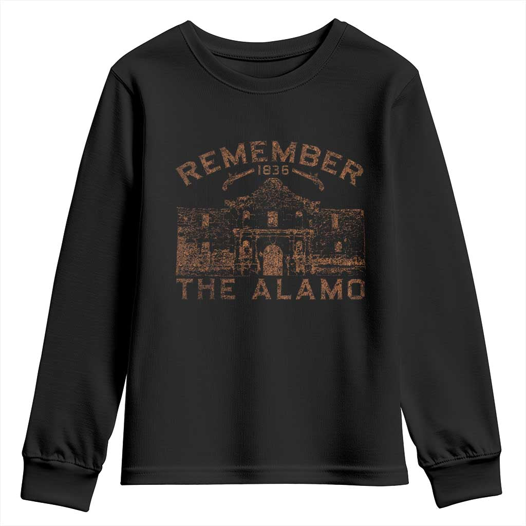 Remember The Alamo Youth Sweatshirt Texas Souvenir History San Antonio Pride TS10 Black Print Your Wear