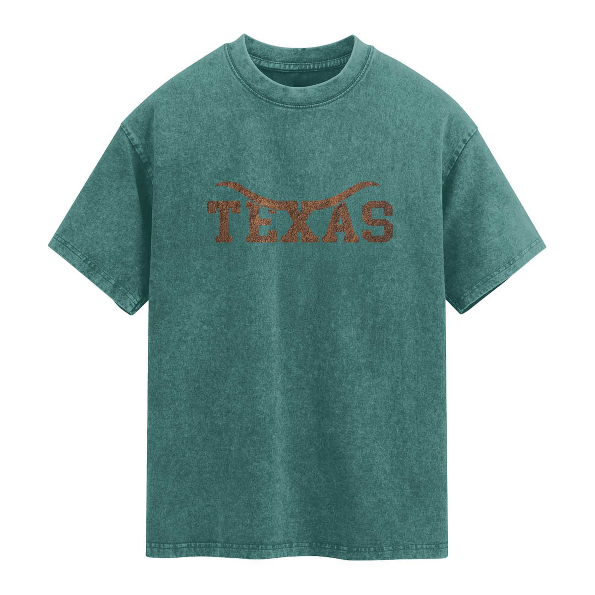 Texas Cowboys Washed Cotton T-Shirt Retro Western American