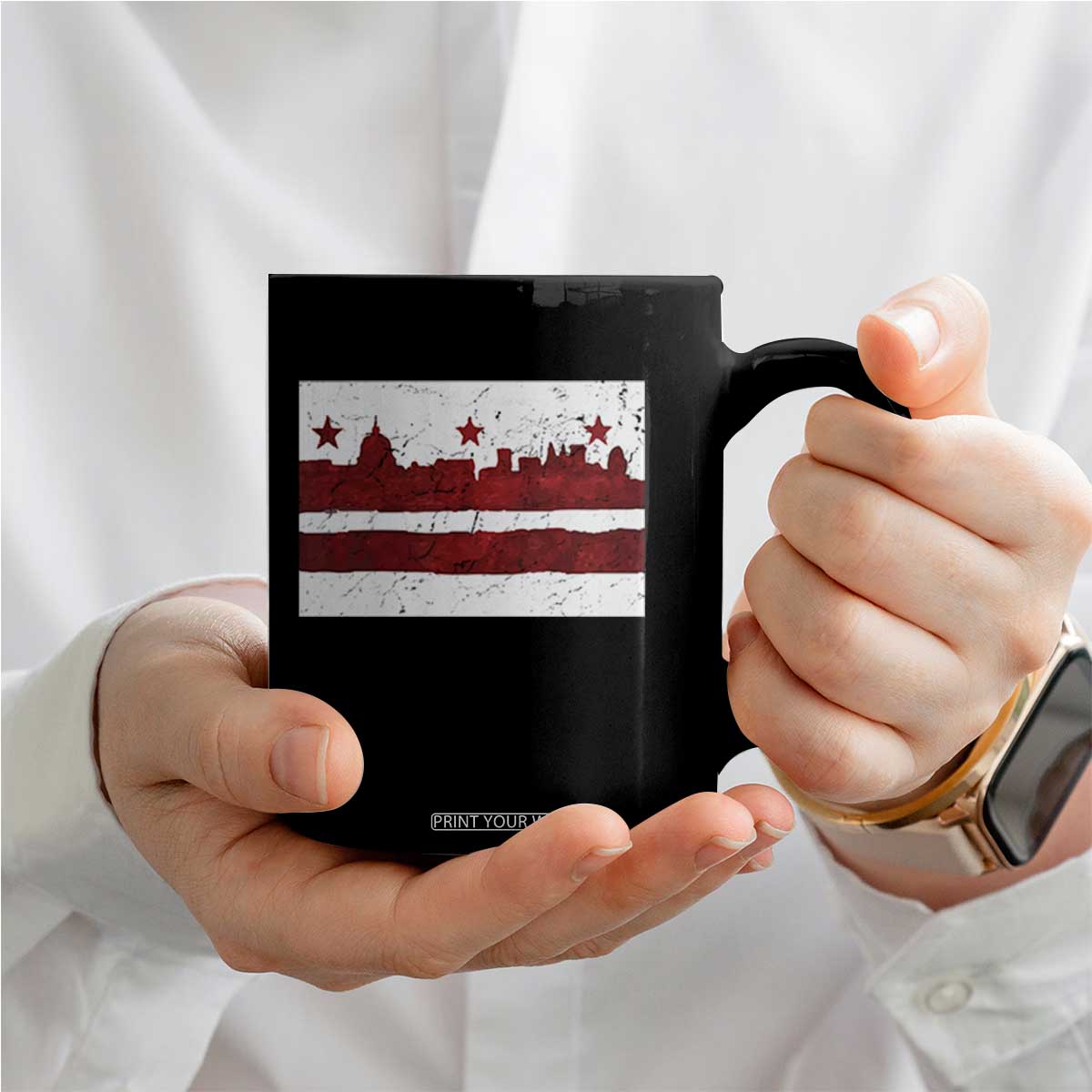 Washington DC Flag Coffee Mug TS10 Print Your Wear