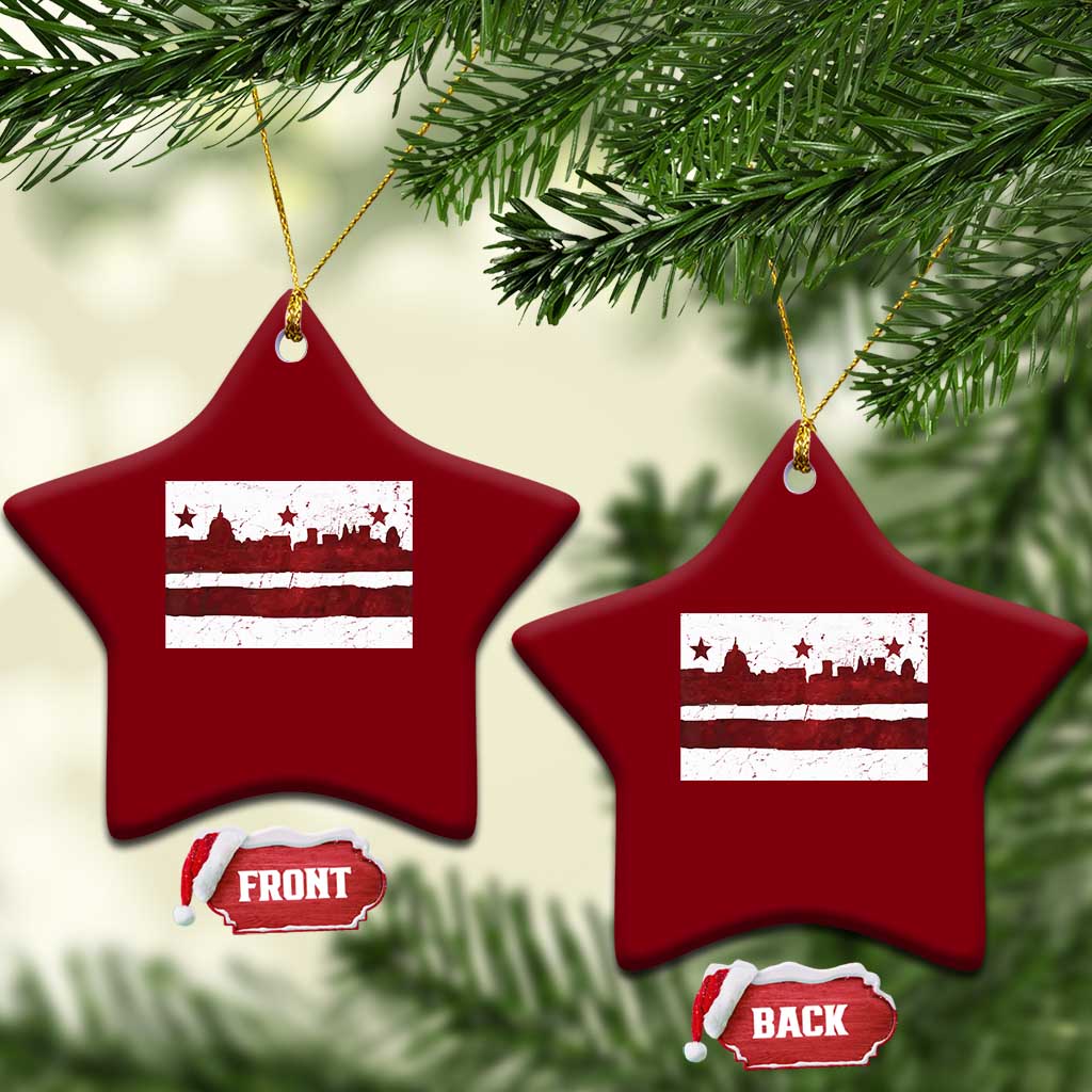 Washington DC Flag Ceramic Ornament TS10 Print Your Wear