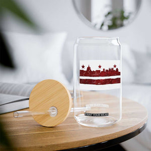 Washington DC Flag Glass Can TS10 Print Your Wear