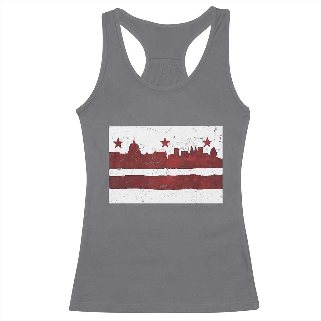 Washington DC Flag Racerback Tank Top TS10 Charcoal Print Your Wear