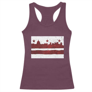 Washington DC Flag Racerback Tank Top TS10 Maroon Print Your Wear