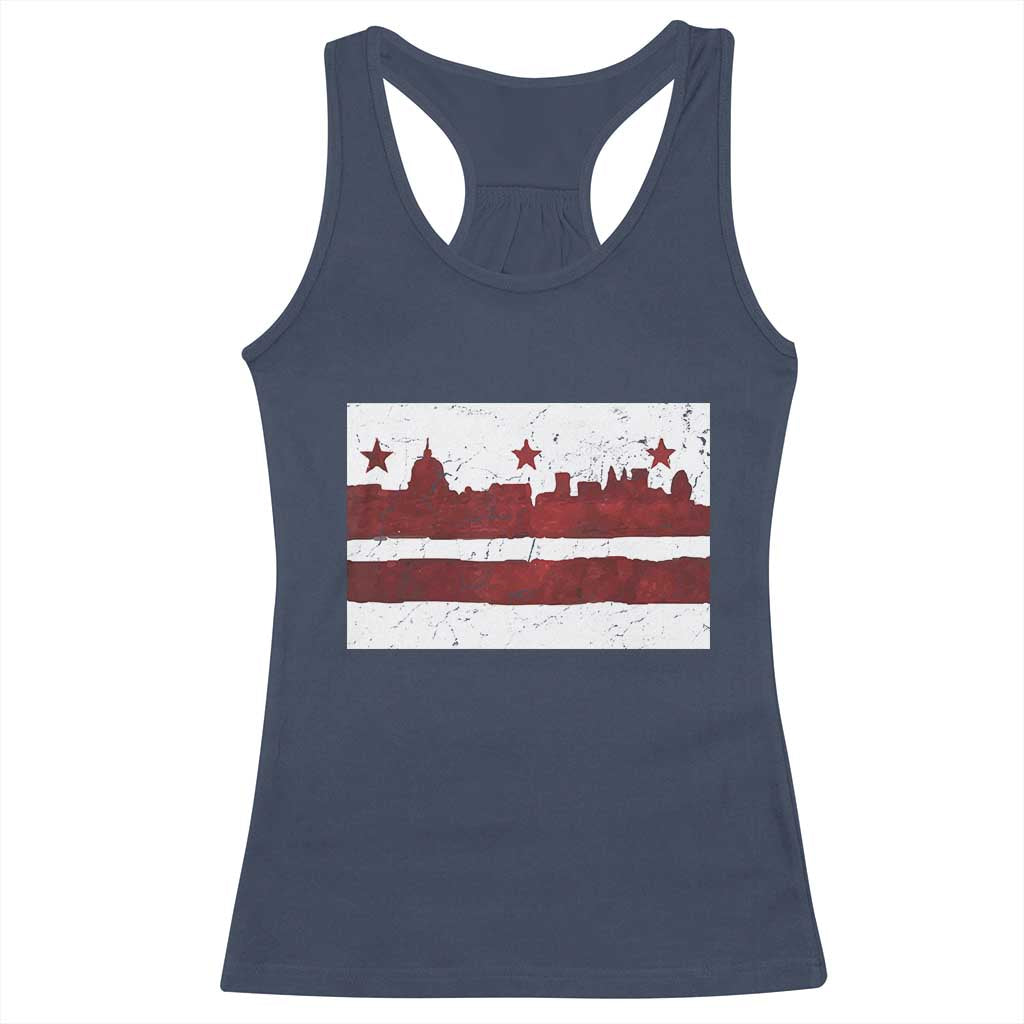 Washington DC Flag Racerback Tank Top TS10 Navy Print Your Wear