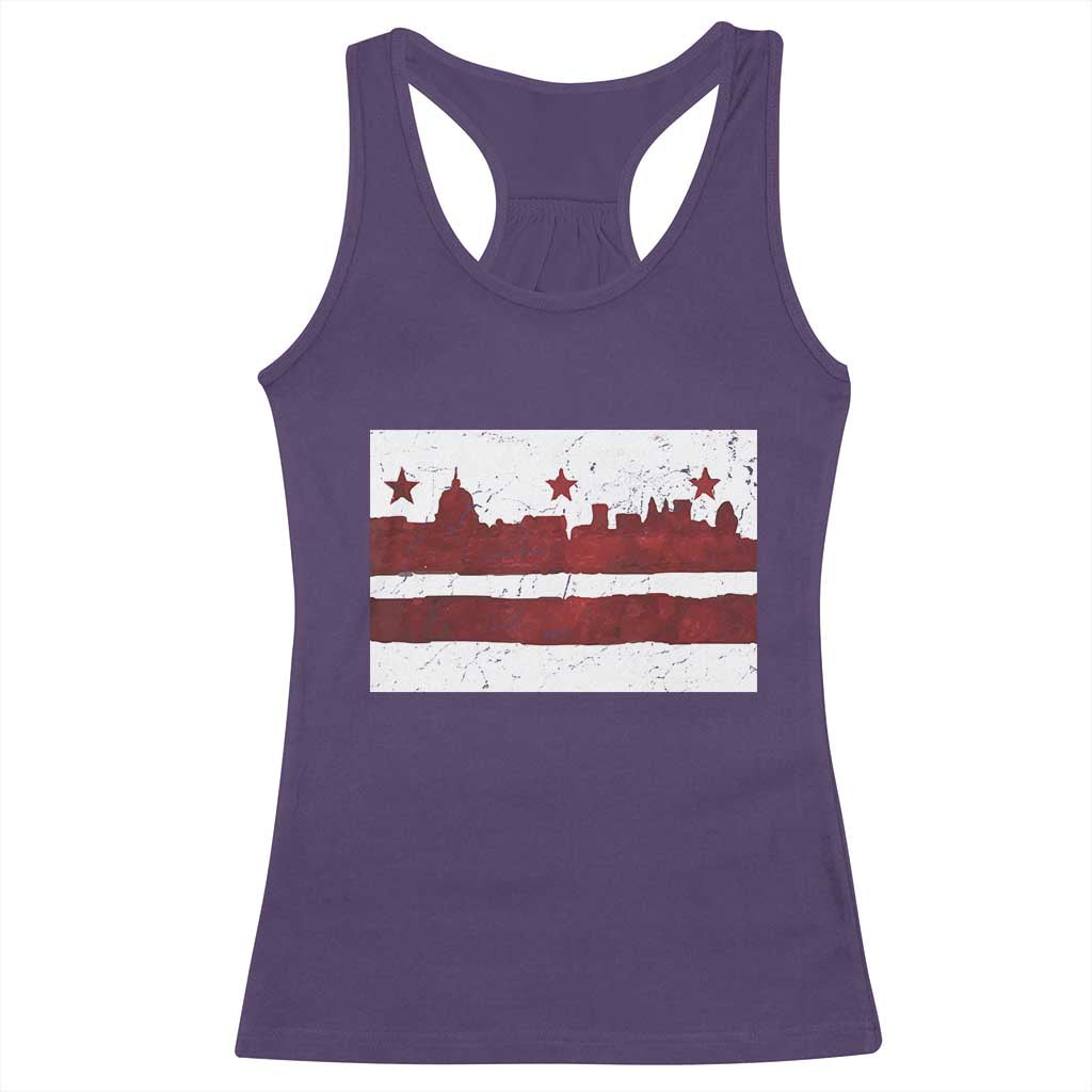 Washington DC Flag Racerback Tank Top TS10 Purple Print Your Wear
