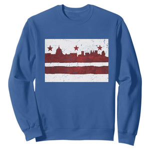 Washington DC Flag Sweatshirt TS10 Royal Blue Print Your Wear