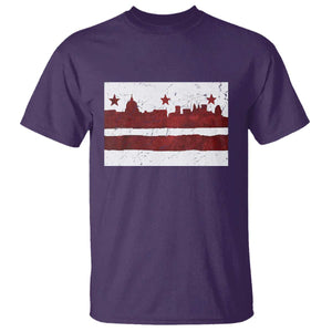 Washington DC Flag T Shirt TS10 Purple Print Your Wear