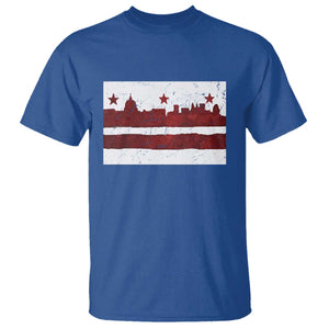 Washington DC Flag T Shirt TS10 Royal Blue Print Your Wear
