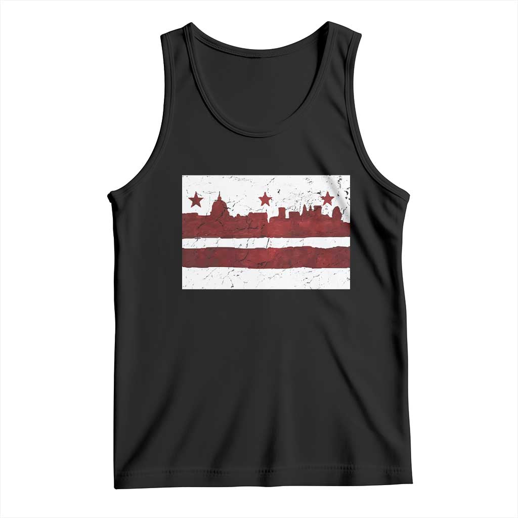 Washington DC Flag Tank Top TS10 Black Print Your Wear