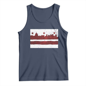 Washington DC Flag Tank Top TS10 Navy Print Your Wear