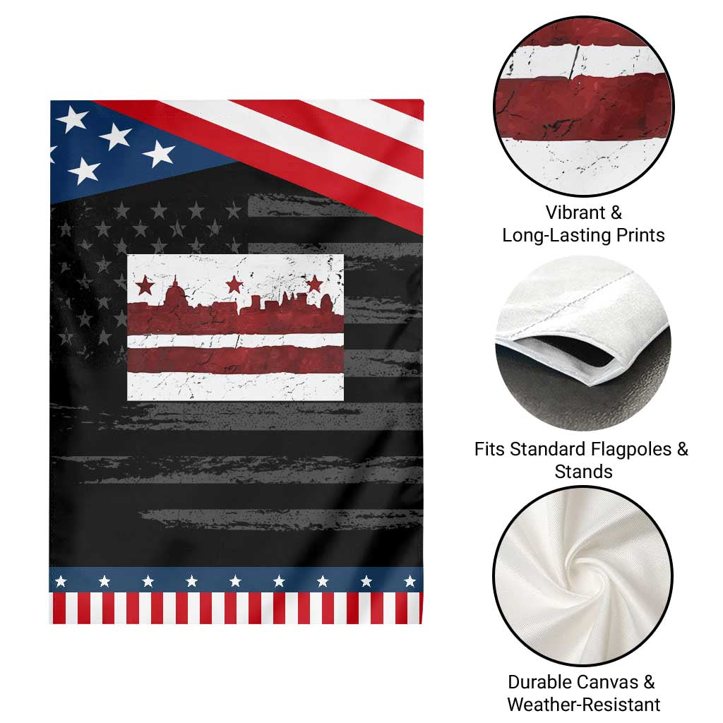 Washington DC Flag Garden Flag TS10 Print Your Wear