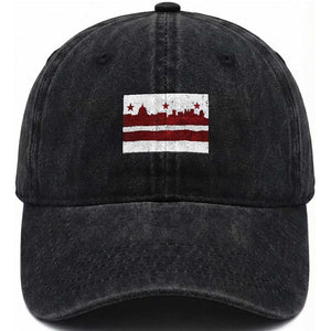 Washington DC Flag Washed Cotton Baseball Cap TS10 Print Your Wear