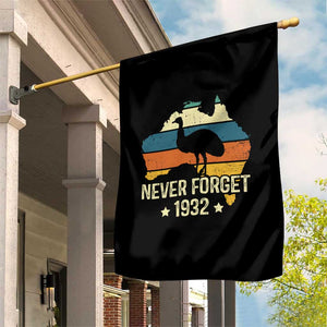 Never Forget 1932 Emu War Garden Flag Funny Emu Lover Zookeeper TS10 Print Your Wear