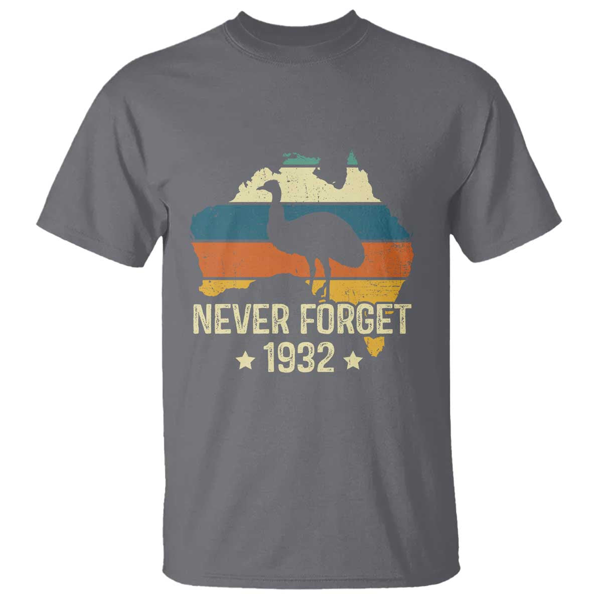 Never Forget 1932 Emu War T Shirt Funny Emu Lover Zookeeper TS10 Charcoal Print Your Wear