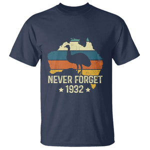 Never Forget 1932 Emu War T Shirt Funny Emu Lover Zookeeper TS10 Navy Print Your Wear