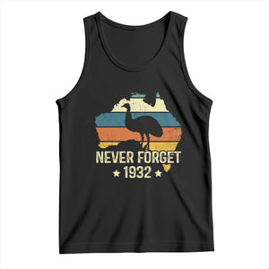 Never Forget 1932 Emu War Tank Top Funny Emu Lover Zookeeper TS10 Black Print Your Wear