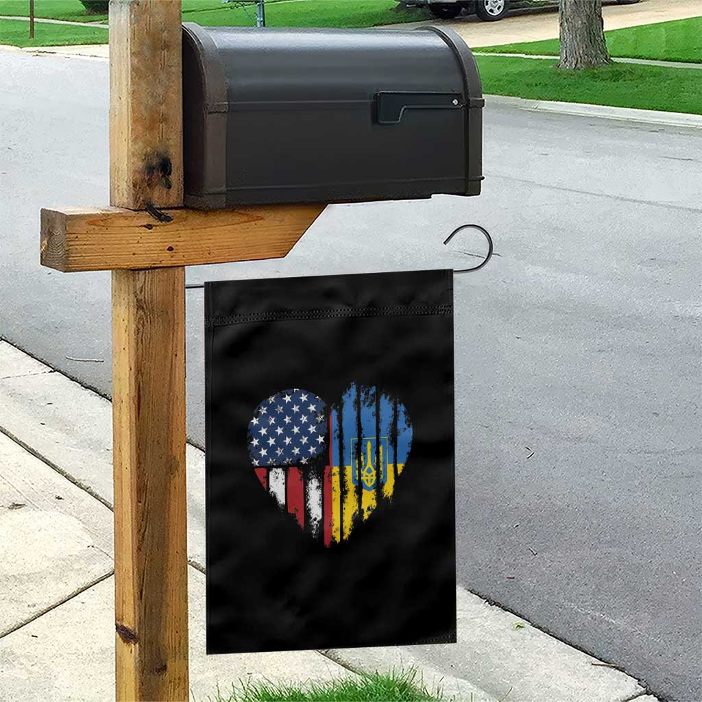 Support Ukraine Garden Flag Stand With Ukraine American Ukrainian Flag TS10 Print Your Wear