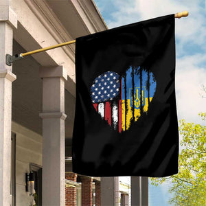 Support Ukraine Garden Flag Stand With Ukraine American Ukrainian Flag TS10 Print Your Wear