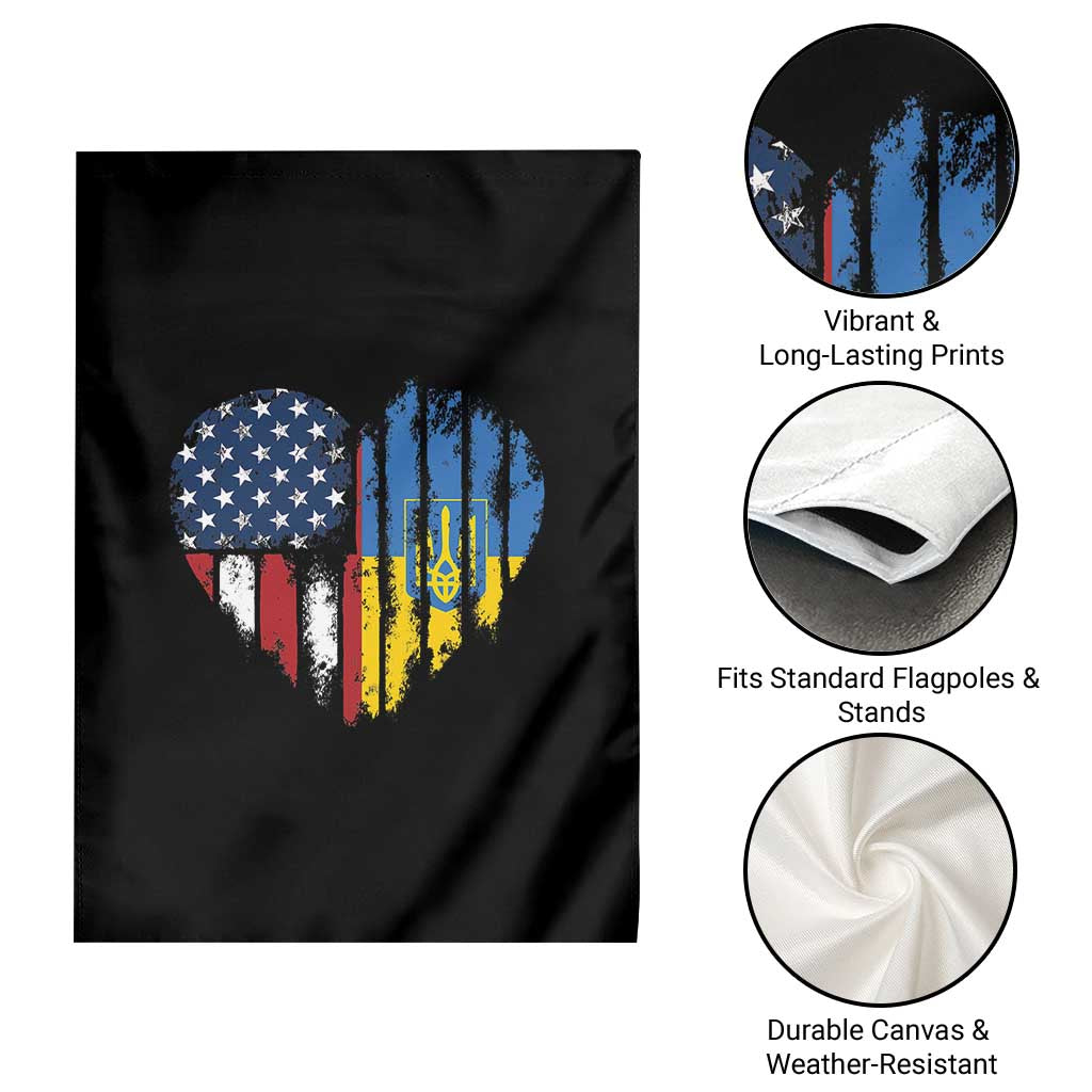 Support Ukraine Garden Flag Stand With Ukraine American Ukrainian Flag TS10 Print Your Wear