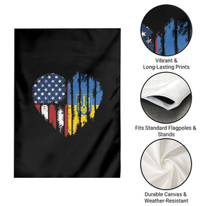 Support Ukraine Garden Flag Stand With Ukraine American Ukrainian Flag TS10 Print Your Wear