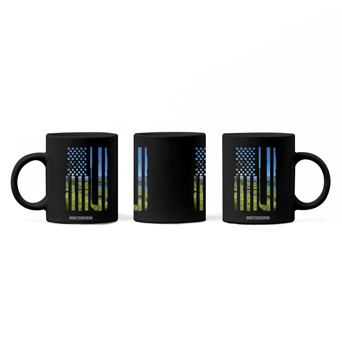 American Flag Golf Coffee Mug Golfer Funny Golf Club Golfing TS10 Print Your Wear