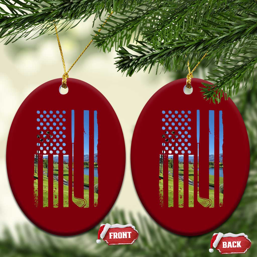 American Flag Golf Ceramic Ornament Golfer Funny Golf Club Golfing TS10 Print Your Wear