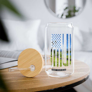 American Flag Golf Glass Can Golfer Funny Golf Club Golfing TS10 Print Your Wear