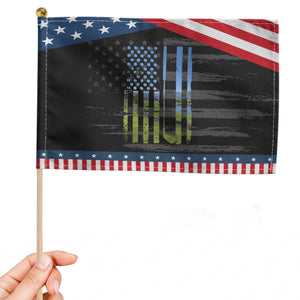 American Flag Golf Patriotic Handheld Flag Golfer Funny Golf Club Golfing TS10 Distressed 8.2" × 5.5" Black Blue Print Your Wear