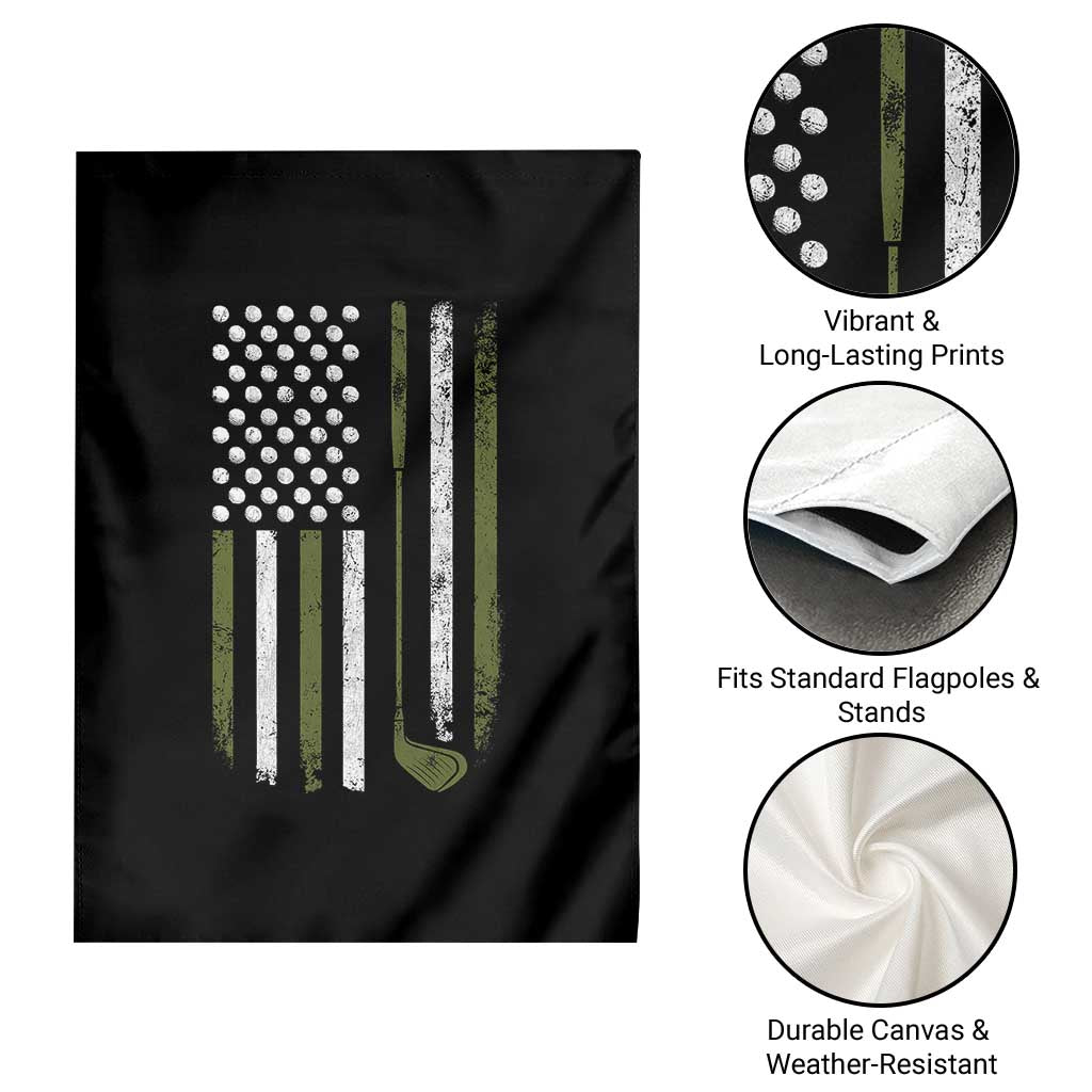 Retro American Flag Golf Garden Flag Golfer Funny Golf Club Golfing TS10 Print Your Wear