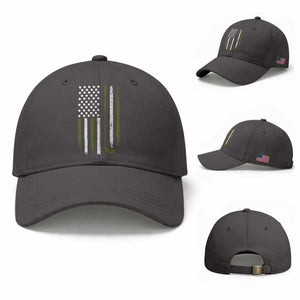 Retro American Flag Golf Baseball Cap Golfer Funny Golf Club Golfing TS10 Baseball Cap Universal Fit Dark Gray Print Your Wear