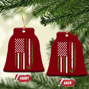 Retro American Flag Golf Ceramic Ornament Golfer Funny Golf Club Golfing TS10 Print Your Wear