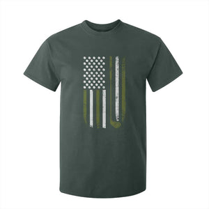 Retro American Flag Golf T Shirt For Kid Golfer Funny Golf Club Golfing TS10 Dark Forest Green Print Your Wear
