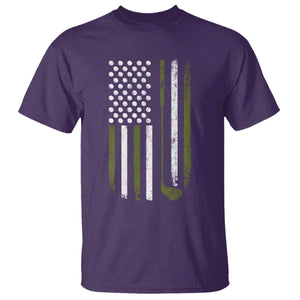 Retro American Flag Golf T Shirt Golfer Funny Golf Club Golfing TS10 Purple Print Your Wear