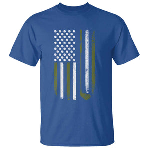Retro American Flag Golf T Shirt Golfer Funny Golf Club Golfing TS10 Royal Blue Print Your Wear