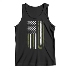 Retro American Flag Golf Tank Top Golfer Funny Golf Club Golfing TS10 Black Print Your Wear