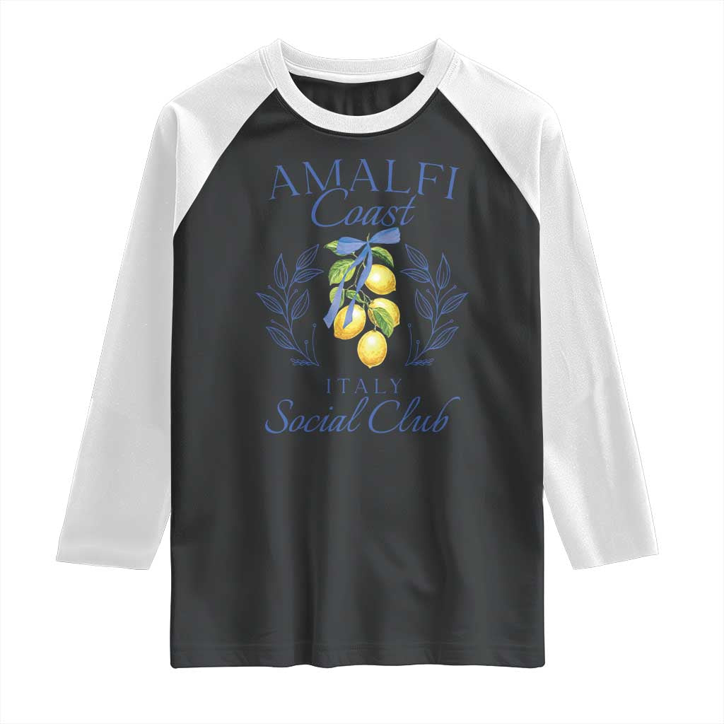 Amalfi Coast Raglan Shirt Sorrento Italy Vacation Gift TS10 Black White Print Your Wear