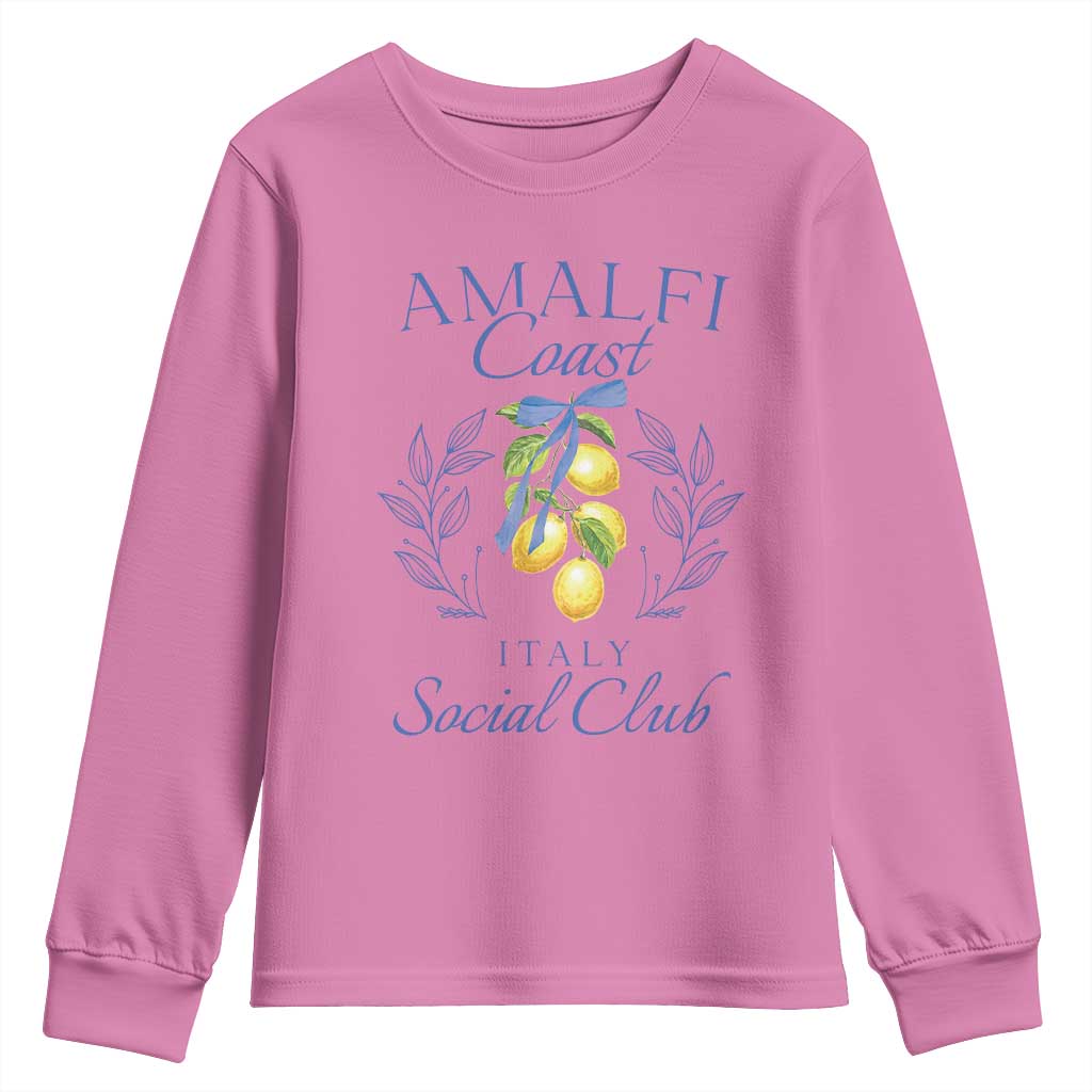 Amalfi Coast Youth Sweatshirt Sorrento Italy Vacation Gift TS10 Azalea Print Your Wear