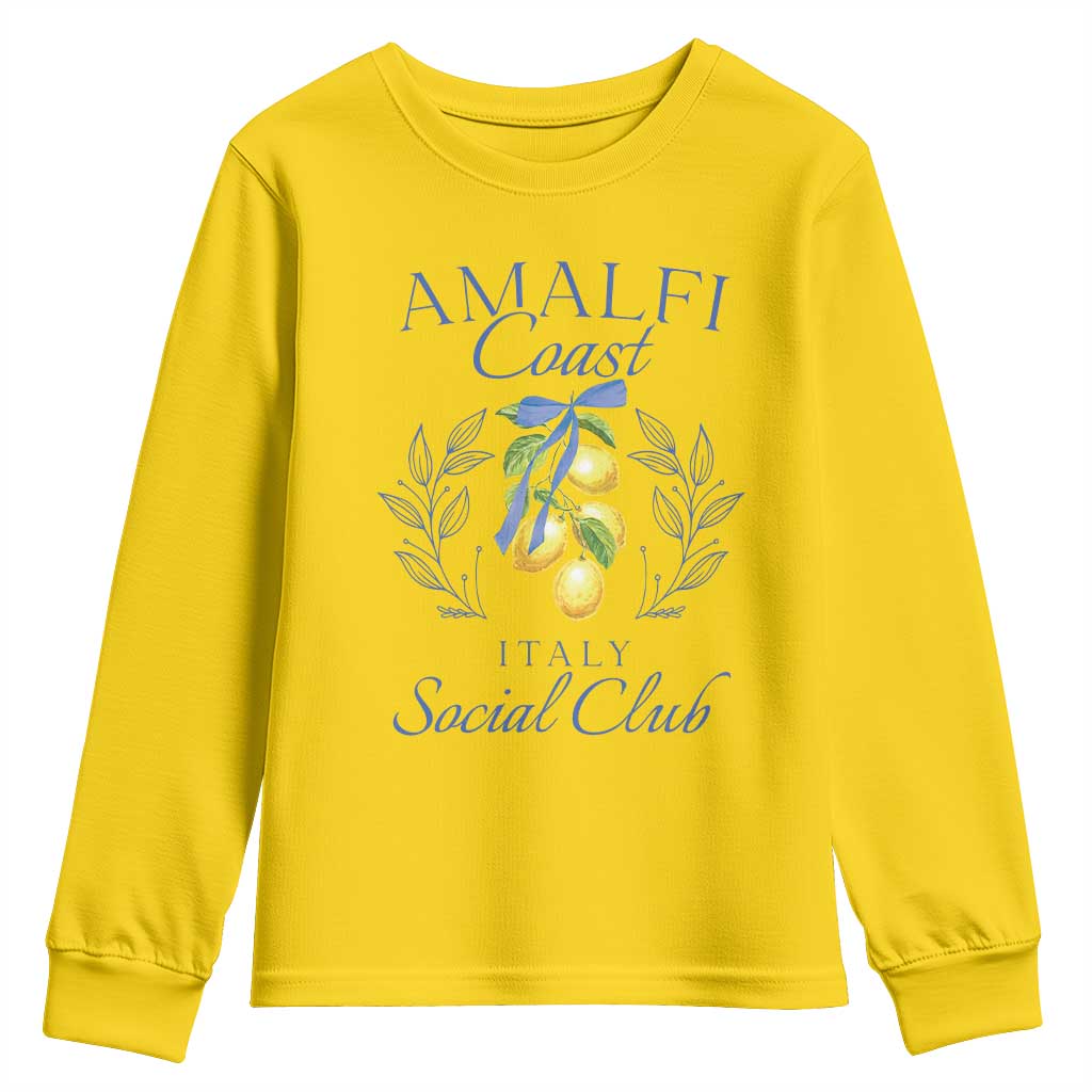Amalfi Coast Youth Sweatshirt Sorrento Italy Vacation Gift TS10 Daisy Print Your Wear