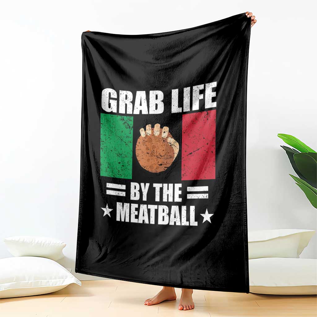 Funny Meatball Throw Blanket Italian Food Italy Flag TS10 Print Your Wear