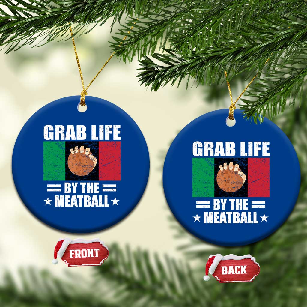 Funny Meatball Ceramic Ornament Italian Food Italy Flag TS10 1pc Blue Print Your Wear