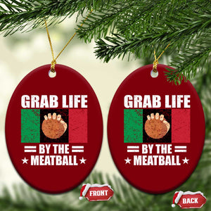 Funny Meatball Ceramic Ornament Italian Food Italy Flag TS10 Print Your Wear