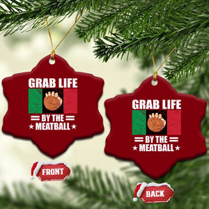 Funny Meatball Ceramic Ornament Italian Food Italy Flag TS10 Print Your Wear