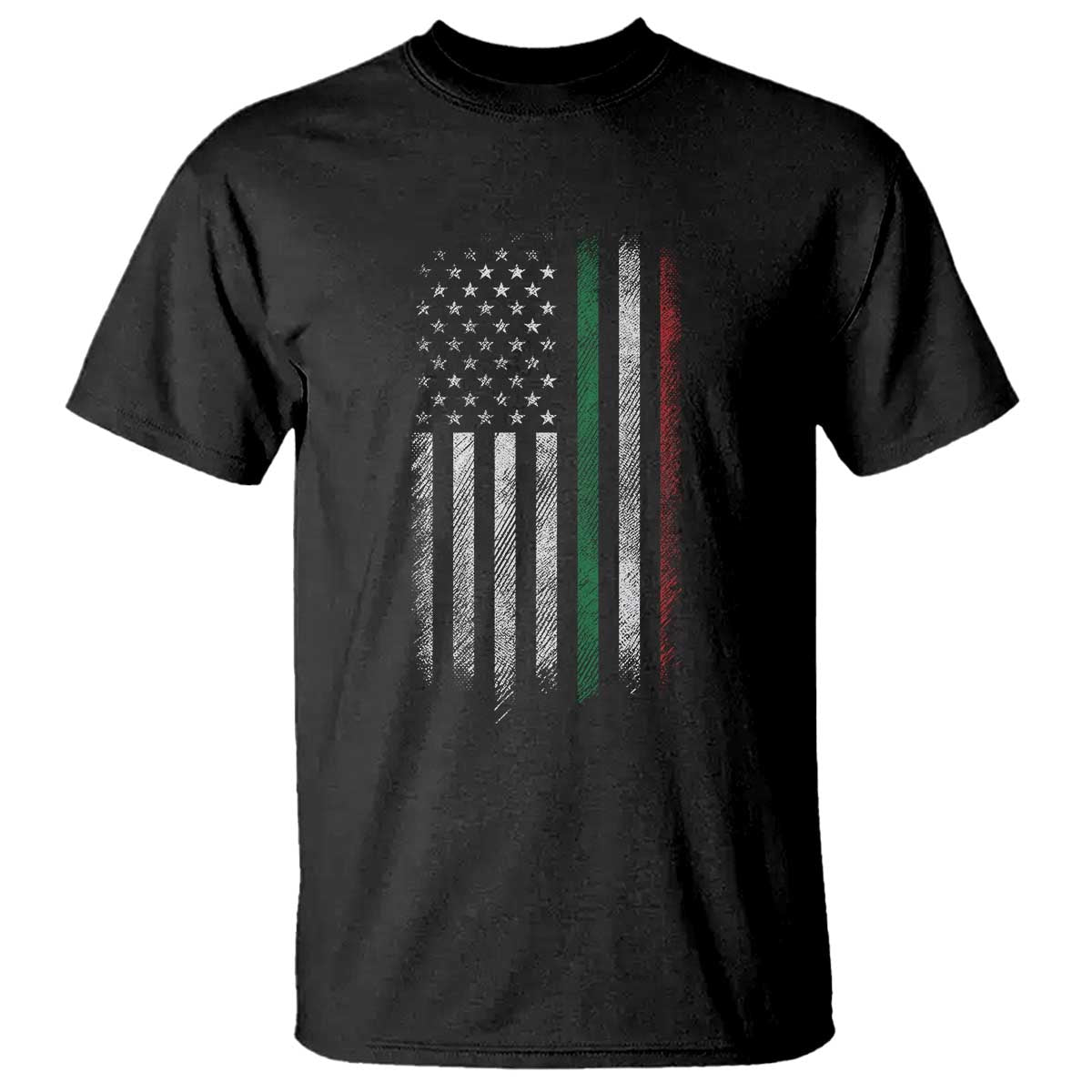 Italian American Flag T Shirt Retro Italy Flag Italian Family TS10 Black Print Your Wear