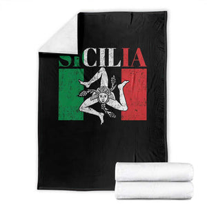 Italian Flag Throw Blanket Pisa Tower Colosseum Classic Scooter Retro TS10 Black Print Your Wear