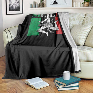 Italian Flag Throw Blanket Pisa Tower Colosseum Classic Scooter Retro TS10 Print Your Wear